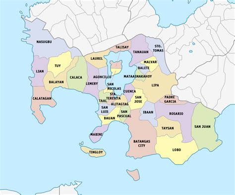 map of the batangas